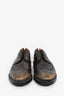 Thom Browne Green Burnished Leather Perforated Detail Oxford Loafers Size 9 Mens