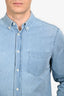 Acne Studios Blue Denim Button Down Shirt Size 48 Mens