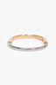 Tiffany & Co. 18K Yellow + White Gold Lock Bangle