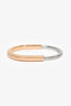 Tiffany & Co. 18K Yellow + White Gold Lock Bangle