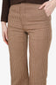 Gucci Brown Wool 'Prince of Wales' Pants Size 46