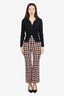 Gucci Pink/Black Tweed Trousers Size 38