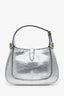 Gucci Silver Metallic Lizard Mini Jackie 1961 Shoulder Bag With Chain