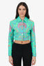 Versace Blue/Green/Pink Medusa Music Jacket Size 38