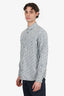 Christian Dior Blue/White Oblique Jacquard Denim Overshirt Size 37 Mens