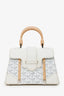 Goyard White Goyardine Saigon Mini Top Handle With Strap