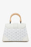 Goyard White Goyardine Saigon Mini Top Handle With Strap