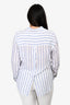 Rails White/Blue Metallic Pinstripe Linen Button Down Shirt Size M