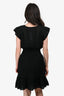 Rails Black Linen Blend Ruched Detail Flare Dress Size S