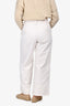 The Row White Denim Wide Leg Jeans Size 8