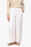 The Row White Denim Wide Leg Jeans Size 8