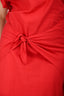 Vince Red Cotton Tie Front Short Sleeve Maxi Dress Size S