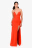 Lovers + Friends Orange Strapless V-Neck Gown Size XS