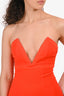Lovers + Friends Orange Strapless V-Neck Gown Size XS