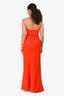 Lovers + Friends Orange Strapless V-Neck Gown Size XS