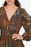 Ulla Johnson Black/Brown Printed Tiered Maxi Dress Size 6