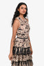 Ulla Johnson Cotton Cream/Navy Ruffled Tiered Maxi Dress Size 4