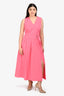 Akris Punto Pink Taffeta Midi Dress Size 12