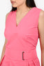Akris Punto Pink Taffeta Midi Dress Size 12