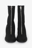 Alexander McQueen Black 'Slim Tread' Zippered Heeled Boots Size 39