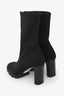 Alexander McQueen Black 'Slim Tread' Zippered Heeled Boots Size 39