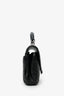 Saint Laurent 2016 Black Chevron Leather Medium College Bag With Chain