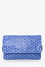 Goyard Blue Goyardine Leather 'Sainte Marie' GM Clutch