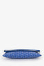 Goyard Blue Goyardine Leather 'Sainte Marie' GM Clutch