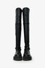 Stuart Weitzman Black Leather Knee High Boots Size 6.5