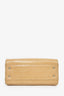 Jimmy Choo Beige Croc Embossed Small 'Rosalie' Top Handle Bag with Strap