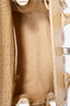 Jimmy Choo Beige Croc Embossed Small 'Rosalie' Top Handle Bag with Strap