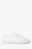 Saint Laurent White Leather Logo Sneakers Size 41