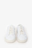 Saint Laurent White Leather Logo Sneakers Size 41