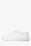 Saint Laurent White Leather Logo Sneakers Size 41