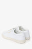 Saint Laurent White Leather Logo Sneakers Size 41