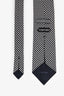 Tom Ford Navy/White Silk Patterned Neck Tie