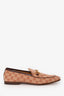 Gucci Brown Canvas GG Monogram Horsebit 'Jordaan' Loafers Size 9