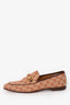 Gucci Brown Canvas GG Monogram Horsebit 'Jordaan' Loafers Size 9