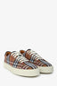 Burberry Brown Canvas Novacheck Lace-Up Sneakers Size 43 Mens