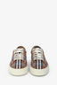 Burberry Brown Canvas Novacheck Lace-Up Sneakers Size 43 Mens