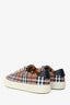 Burberry Brown Canvas Novacheck Lace-Up Sneakers Size 43 Mens