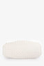 Bottega Veneta White Ecru Leather Intrecciato Large Classic Pouch