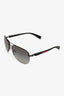 Prada Black/Grey Square Aviator Sunglasses