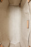 Chloe Beige Fabric Leather Trim Logo Woody Large Tote