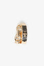 Hermès Kelly Rose Gold Double Tour Ring With Black Spinels Size 52