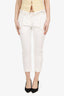 Prada White Cotton Straight Leg Pant Size 40