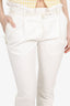 Prada White Cotton Straight Leg Pant Size 40