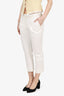 Prada White Cotton Straight Leg Pant Size 40