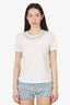 Maje White Crystal Embellished T-Shirt Size 1