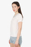 Maje White Crystal Embellished T-Shirt Size 1